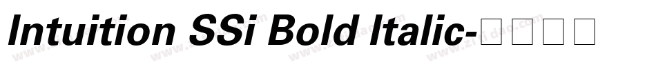 Intuition SSi Bold Italic字体转换
